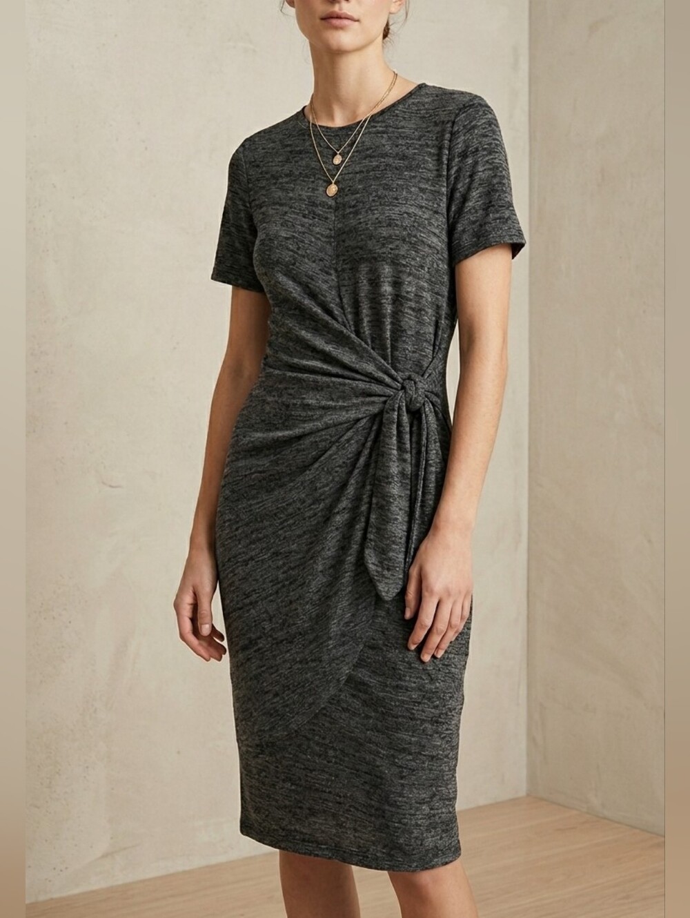 GAP Midi T-shirt Dress with Side Knot